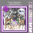 Christmas deer decoupage mini kit