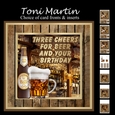 Beer decoupage mini kit & - male birthday / fathers day