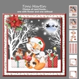 Fox & Pals Christmas Decoupage Card Mini Kit 7x7