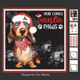 Santa Paws Decoupage Card Mini Kit 7x7 - Dachshund