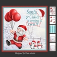 Santa Claus Decoupage Card Mini Kit 7x7
