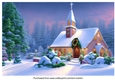 Christmas Church Snow Scene