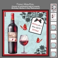 Red Wine Decoupage Card Mini Kit 7x7