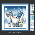 Christmas Gnome Decoupage Card Mini Kit 7x7