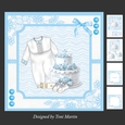Baptism / Christening Day Boy Decoupage Card Mini Kit 7x7
