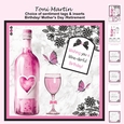 Rose Wine Decoupage Card Mini Kit 7x7