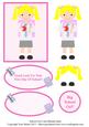 Little School Girl Card (blonde Hair)