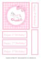 Rocking Horse Birthday Card Pink Gingham Design Age 1,2,3,4