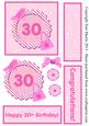 Shoes & Handbag 30th Birthday Card