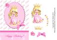 Little Princess Card Front with Decoupage Layers