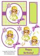 Cute Fairy Girl Decoupage Card