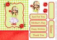 Cute Little Girl with Flower Decoupage Card