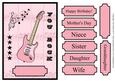You Rock Pink Guitar Card