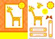 New Baby Giraffe Card Front with Decoupage