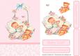 Vintage Baby Girl Card Front with Decoupage