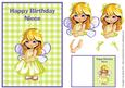 Niece Birthday Card & Gift Tag - Cute Fairy Girl