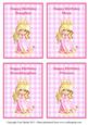 Princess Birthday Girl - Set of Four Toppers