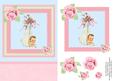 New Baby Girl Lace & Roses Card Front & Decoupage (blank)