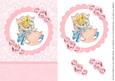 Cute Vintage Baby Girl in a Crib Decoupage Card