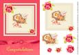 Vintage Baby Girl Decoupage Card - Lace & Roses