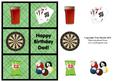Happy Birthday Dad Pub Theme Card Front / Topper & Decoupage