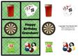 Happy Birthday Grandson Pub Card Front / Topper & Decoupage