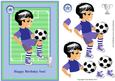 Football Boy Topper & Decoupage Birthday Son