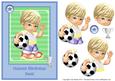 Little Football Boy Topper & Decoupage Birthday Son