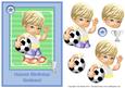 Little Football Boy Topper & Decoupage Birthday Godson