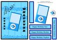 Whatever - Ipod Teen Card Front with Decoupage Blue