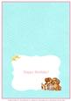 Cute Dogs Birthday Insert