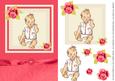 Vintage Baby Girl Decoupage Topper - Lace & Roses (blank)