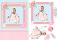 New Baby Girl Lace Topper & Decoupage