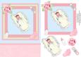 New Baby Girl Vintage Style Topper & Decoupage