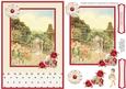 Garden & Vintage Girl Floral Decoupage Card