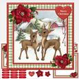 Christmas Reindeers Card Mini Kit & Decoupage