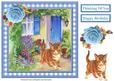 Kitten by the Door Card Topper & Decoupage