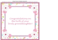 New Baby Granddaughter Card Insert