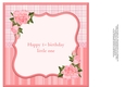 1st Birthday Girl Insert