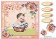 New Baby Girl Card Topper & Decoupage
