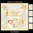 New Baby Neutral Unisex Card Mini Kit & Decoupage