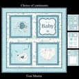 New Baby Boy Squares Mini Kit & Decoupage