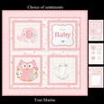 New Baby Girl Squares Mini Kit & Decoupage