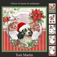 Christmas time spaniel card mini kit & decoupage