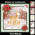 Deer family christmas mini kit & decoupage