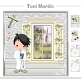 First Holy Communion Boy Card Mini Kit & Decoupage (black hair)