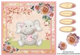 New Baby Girl Card Topper & Decoupage