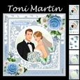 Wedding Couple 8x8 Card Mini Kit & Decoupage - Blue