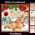Christmas fox couple card mini kit & decoupage
