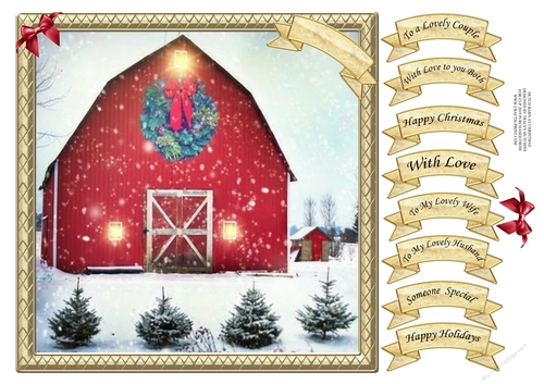 DUTCH BARN AT CHRISTMAS MULTI SENTIMENT
